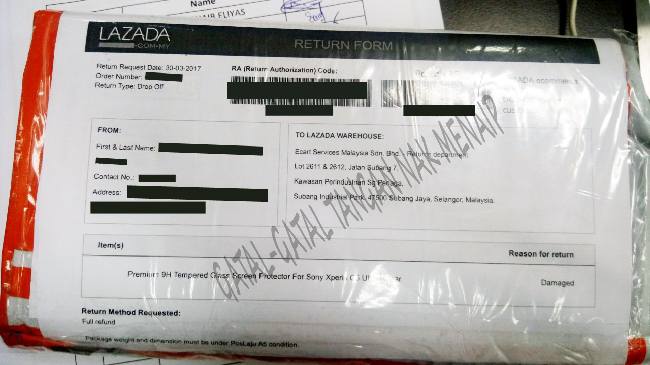 Lazada Return Form Printable Printable Forms Free Online