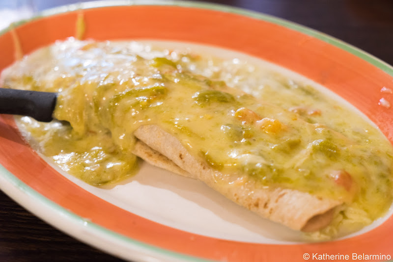 L&J Cafe Burrito with Chile con Queso Guide to Restaurants in El Paso Texas