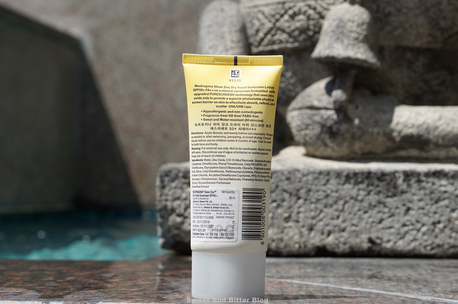 Neutrogena Sheer Zinc Dry Touch Sunscreen SPF50+ PA+++ Ingredients Korea (For Sensitive Skin) Review