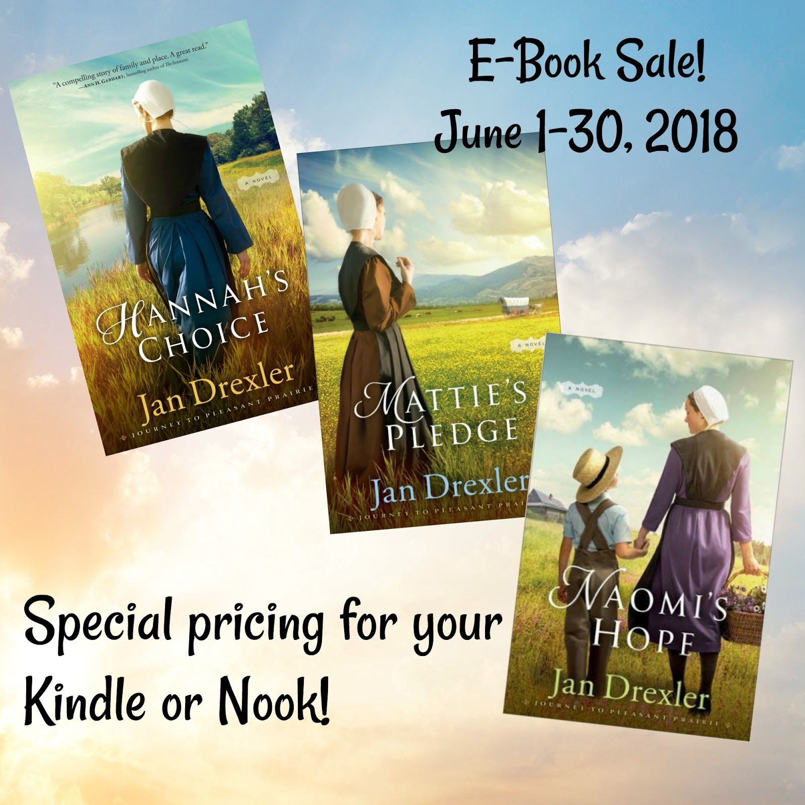 Jan Drexler's The Journey to Pleasant Prairie series from Revell is still on sale in E-book format! How long will the sale prices last?