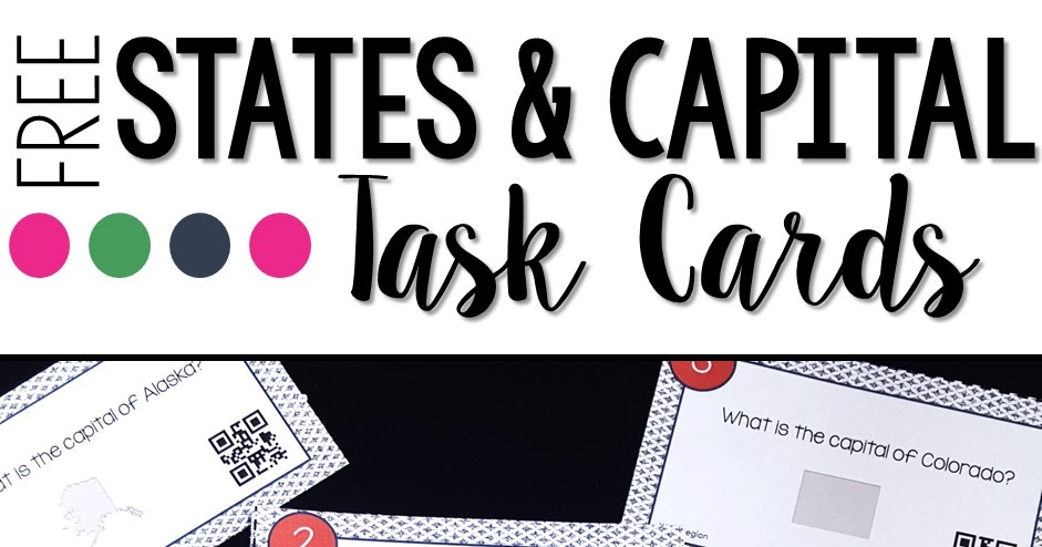 Classroom Freebies: States and Capitals Task Cards