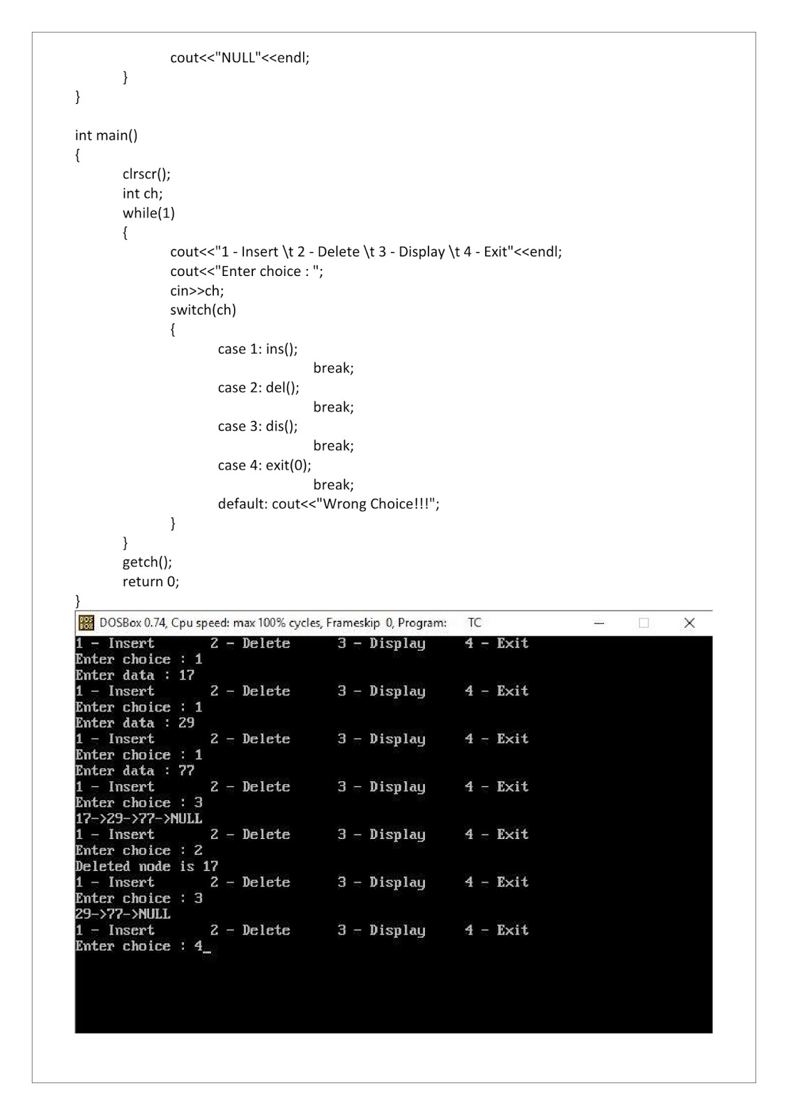 Class 12 Computer Practicals