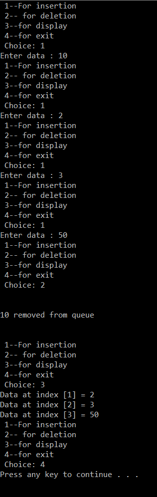 C++ program of queue ~ Program Nerd
