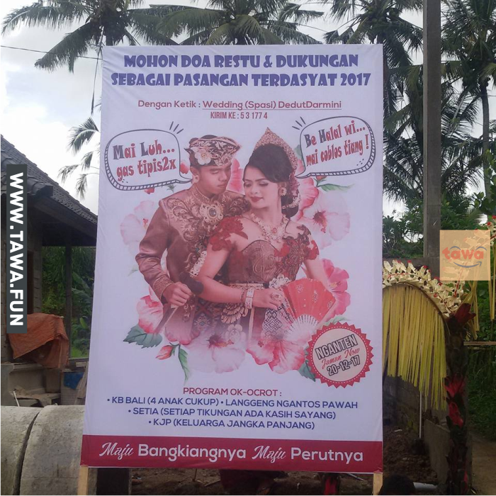Kocak! Penunjuk Jalan Menuju Lokasi Resepsi Yang Bikin Heboh Kocak! Penunjuk Jalan Menuju Lokasi Resepsi Yang Bikin Heboh