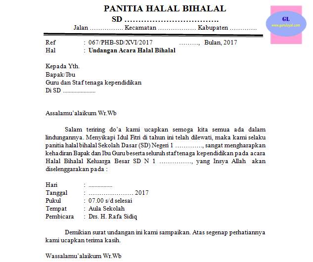 Contoh Surat Undangan Halal Bihalal Untuk Guru Contoh Surat Contoh Surat Undangan Halal Bihalal Untuk Guru Contoh Surat