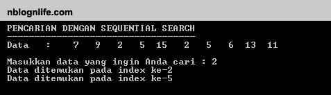 Sequential Search C++ #2 – Index Ganda - nblognlife