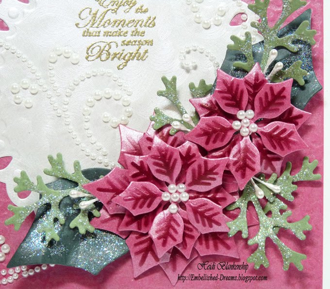 embellished dreams poinsettia christmas card poinsetta card
