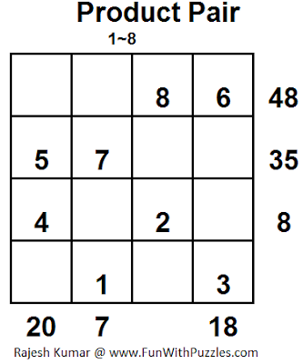 Product Pairs (Mini Puzzles Series #4) Solution