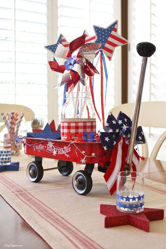 red, white and blue home decor ideas