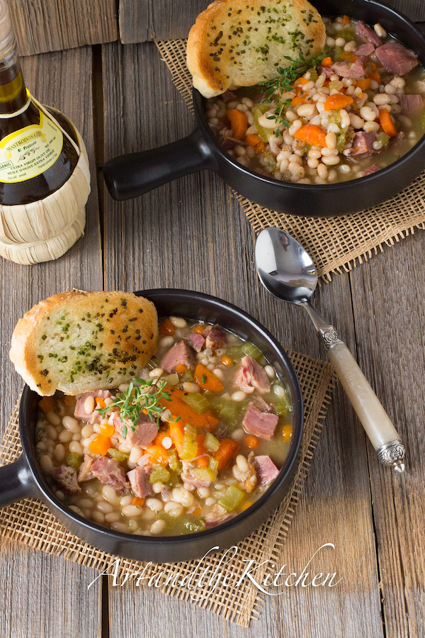 Best White Bean And Ham Soup pressure cooker navy bean soup Mash up