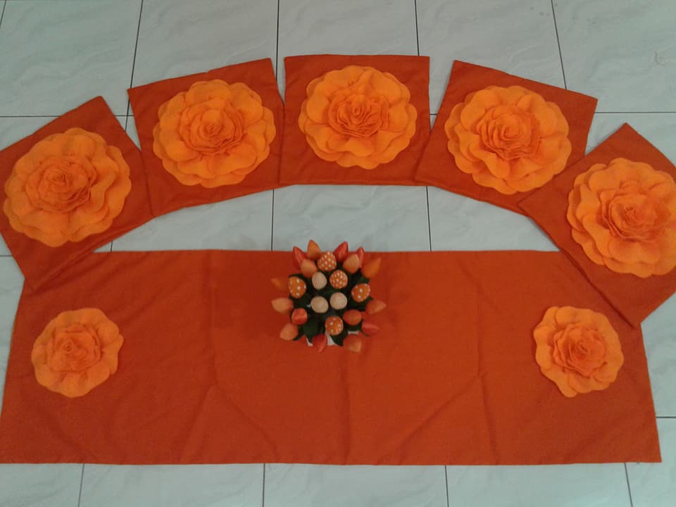 Sarung Bantal Kursi Bunga Mawar Bantal Kursi Cantik