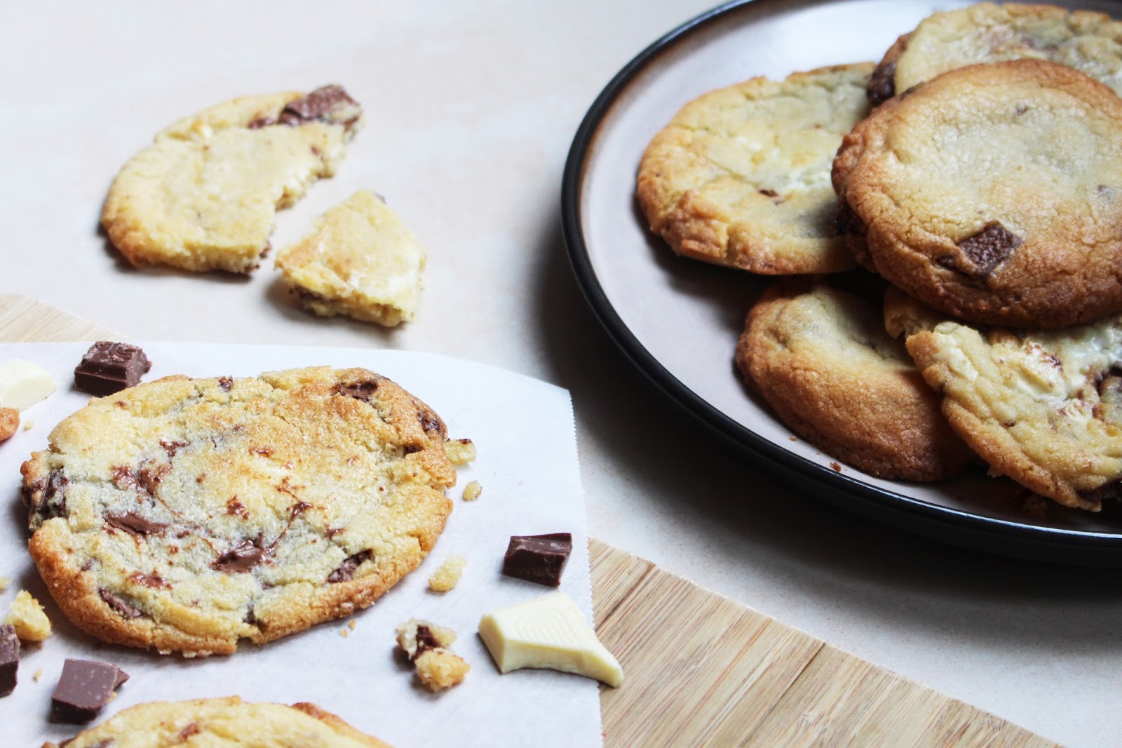 Miss CocoBlue Milk & White Chocolate Cookies from Tanya Bakes
