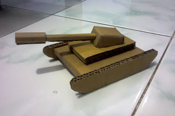 Cara Membuat Mobil Tank dari Kardus ~ Homemade Hemat