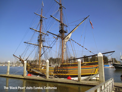 The Black Pearl sailing ship in Humboldt Bay