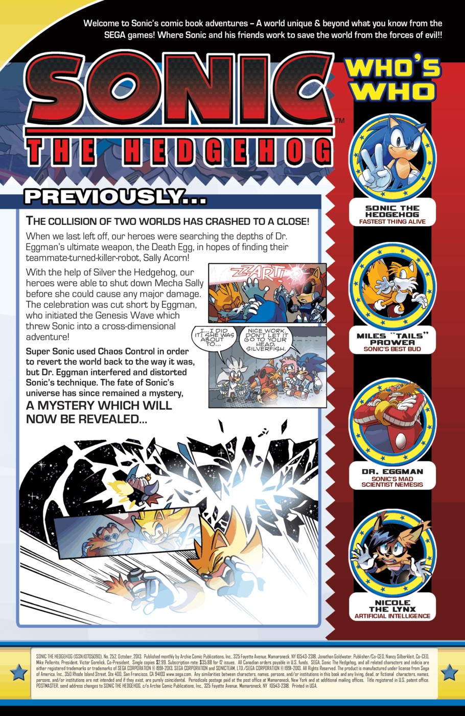 Read online Sonic The Hedgehog comic -  Issue #252 - 2