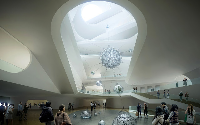 Photo of lobby inside of new museum