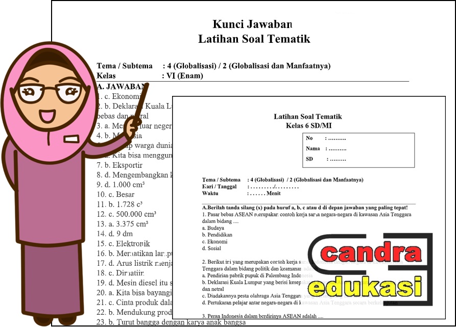 Soal Tematik Kelas 6 Tema 4 Subtema 2 Dan Kunci Jawaban