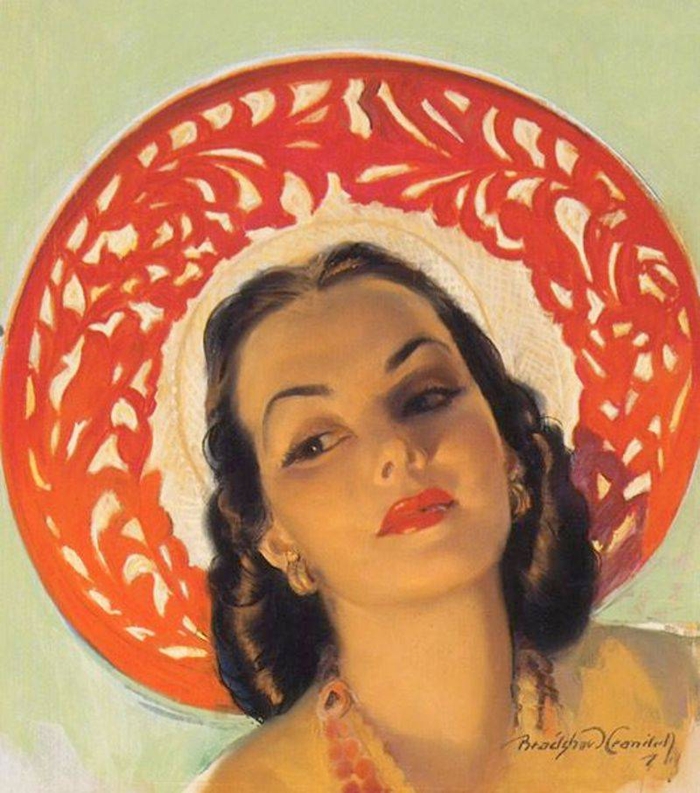 John Bradshaw Crandell 1896-1966 | American Glamour and Pin-Up painter