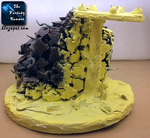 Warhammer diorama lava base WiP2a