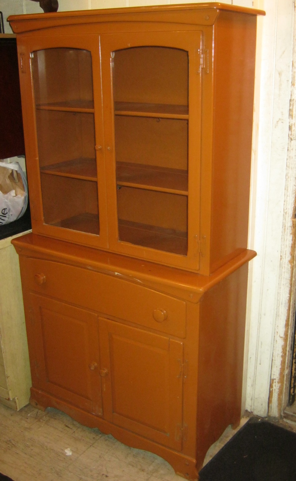 Uhuru Furniture & Collectibles: 2 Piece Painted Maple Pantry Cabinet - SOLD