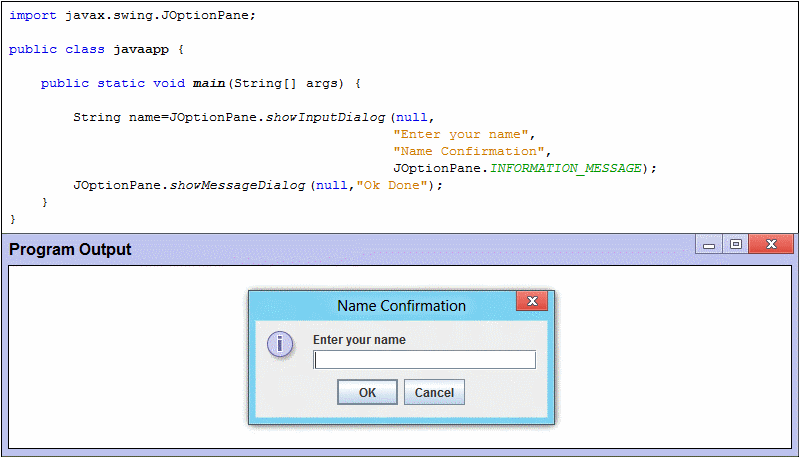 Easy Java Learn: JOptionPane : showInputDialog with Title