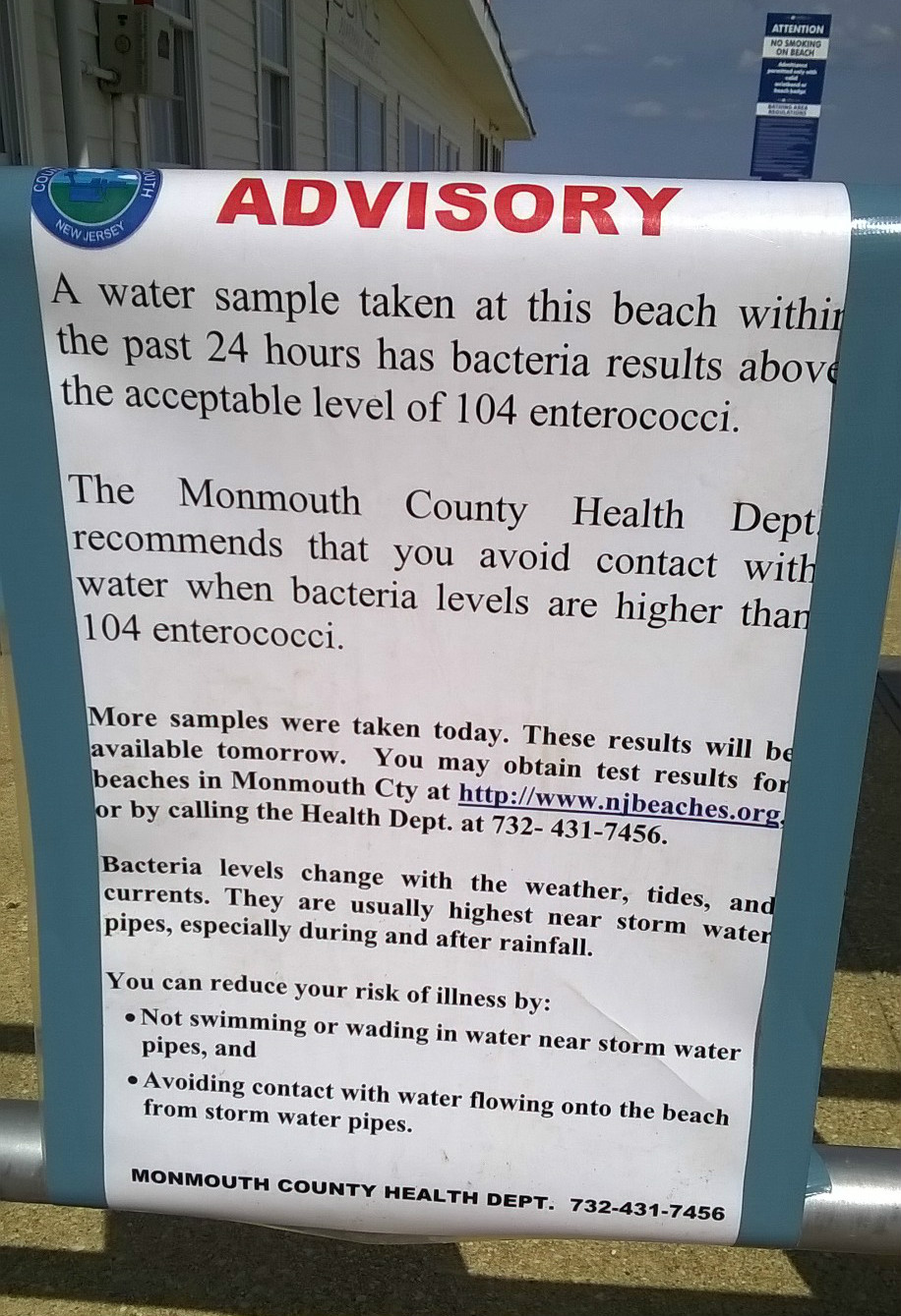 Eight Area Beaches are Under Swimming Advisories