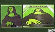 2003 Mona Lisa Inakadate Rice Field Art Overhead and Viewing Platform Views 平成15年　「モナリサ」　田舎館田んぼアート　