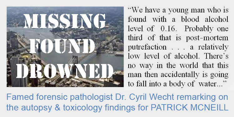 Acclaimed forensic pathologist says "no way in the world" Patrick McNeill accidentally drowned