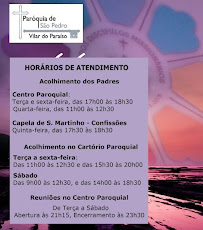 PARÓQUIA DE S. PEDRO DE VILAR DO PARAÍSO - ATENDIMENTO