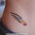 Art Tattoo feminina virilha estrelas cadente