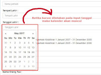 Input Tanggal Dengan Bootstrap datepicker