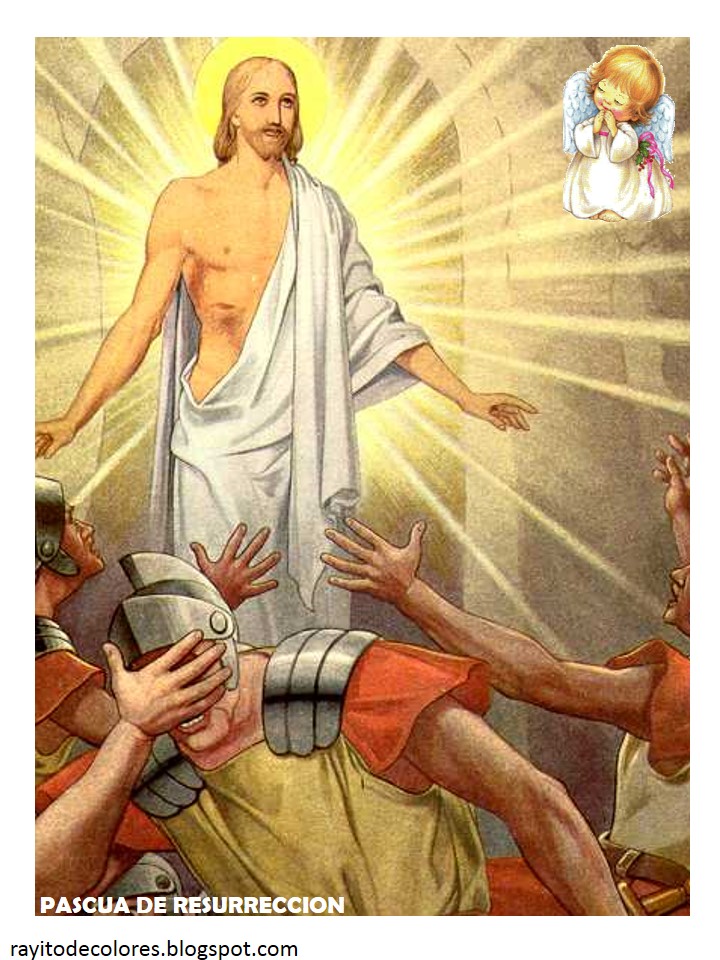 Pascua de Resurrección Cristo con soldados