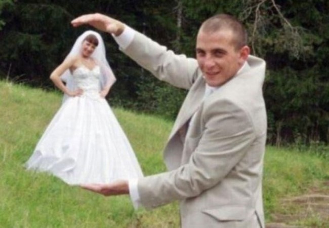 Fotos de casamento bizarras da internet