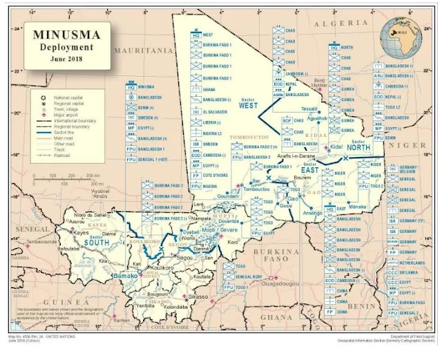 Map Attribute: MINUSMA Deployment June 2018 / Situation in Mali  Report of the Secretary-General