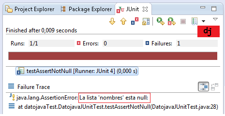 Dato Java: JUnit assert