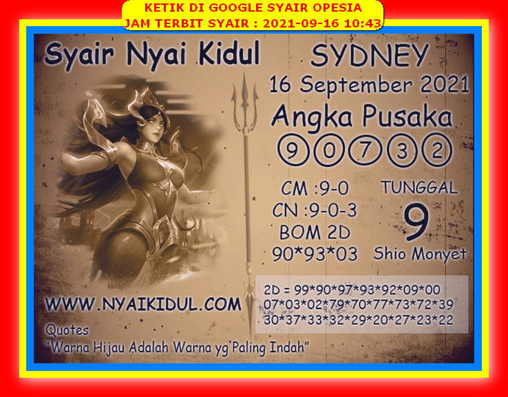 22 Syair opesia sdy hari ini 16 september 2021 16 Desember