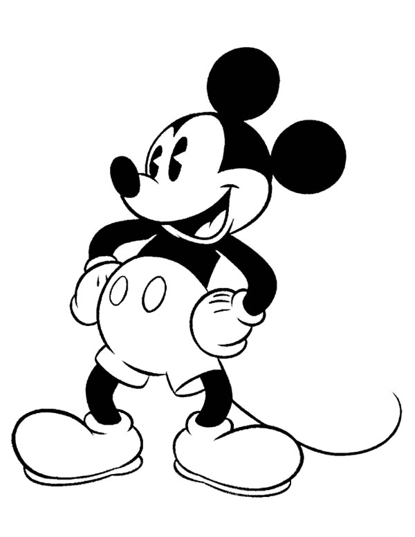 Gambar Mewarnai Mickey Mouse Untuk Anak PAUD dan TK