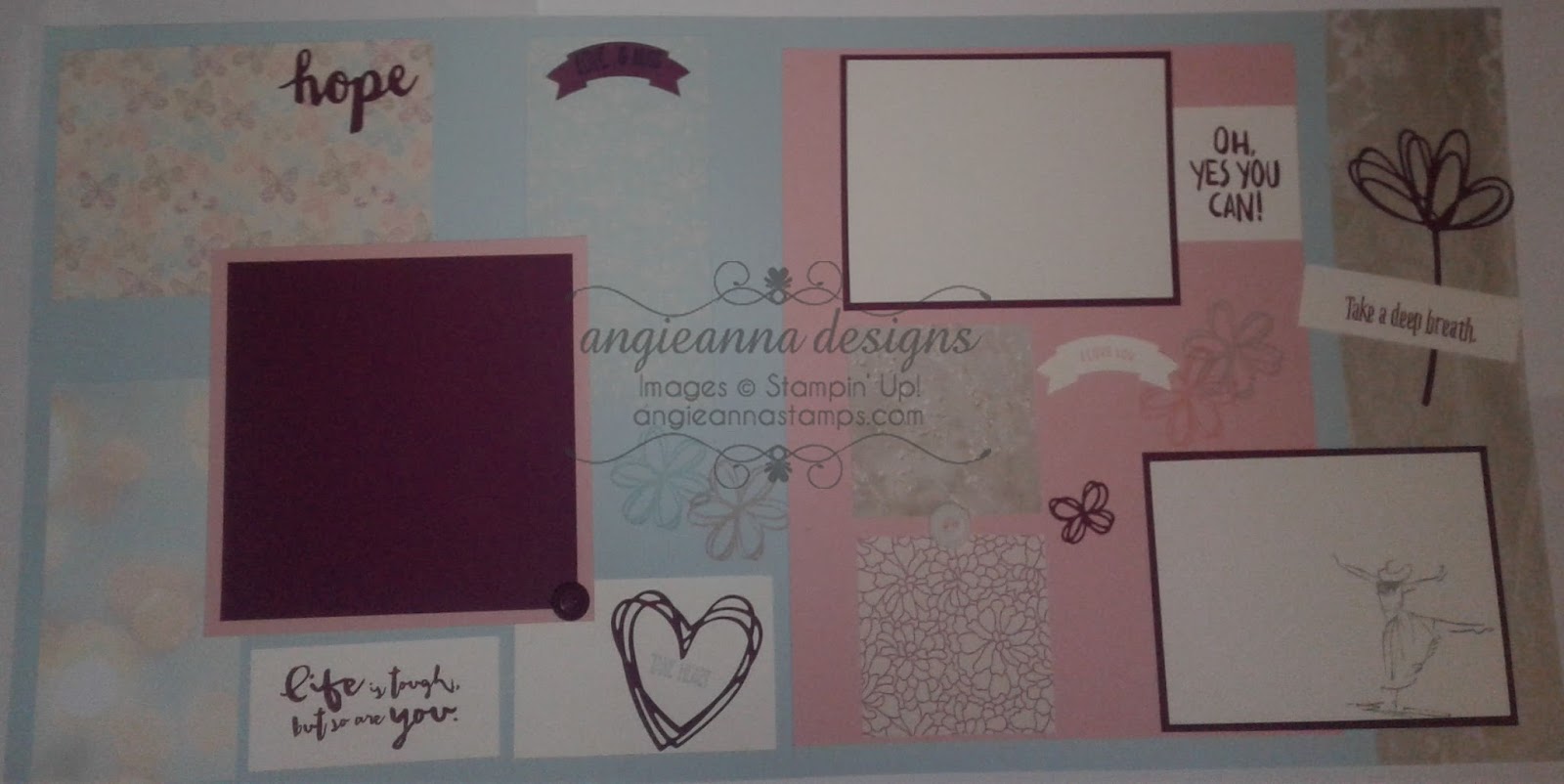 Angie Anna Stamps Stampin up May Scrapbook kits