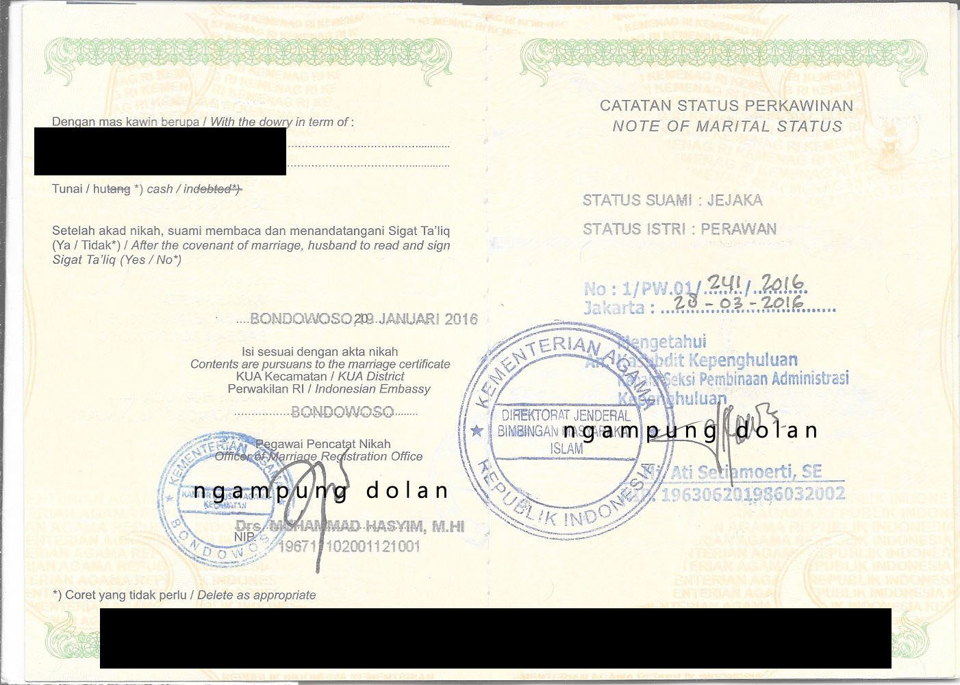 Akte Kelahiran Untuk Pengajuan Visa Mvv Spouse Terbaru