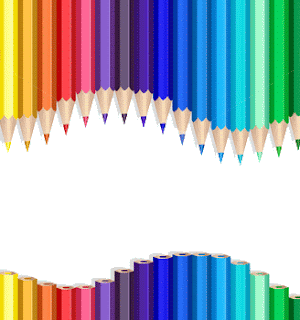 lapices de colores  con los colores del arco iris