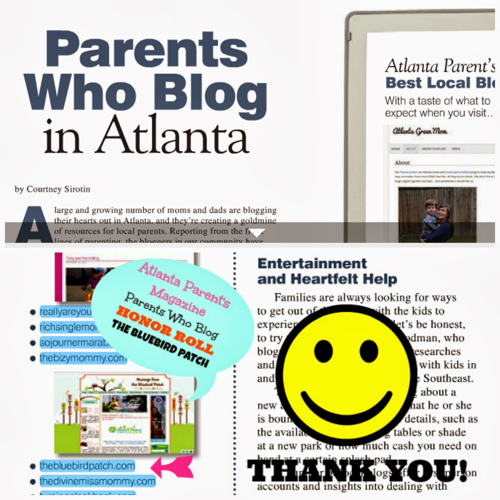 The Bluebird Patch Featured in Atlanta Parent Magazine 'Parents Who Blog In  Atlanta'