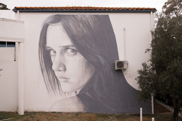 RONE just finished working on a brand new piece at the Embassy of Spain in the town of Canberra in Australia.
