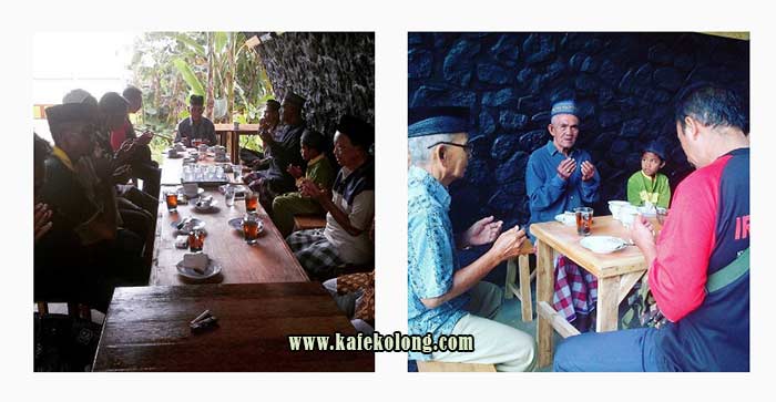 Syukuran atas dibangun dan dibukanya kafe kolong