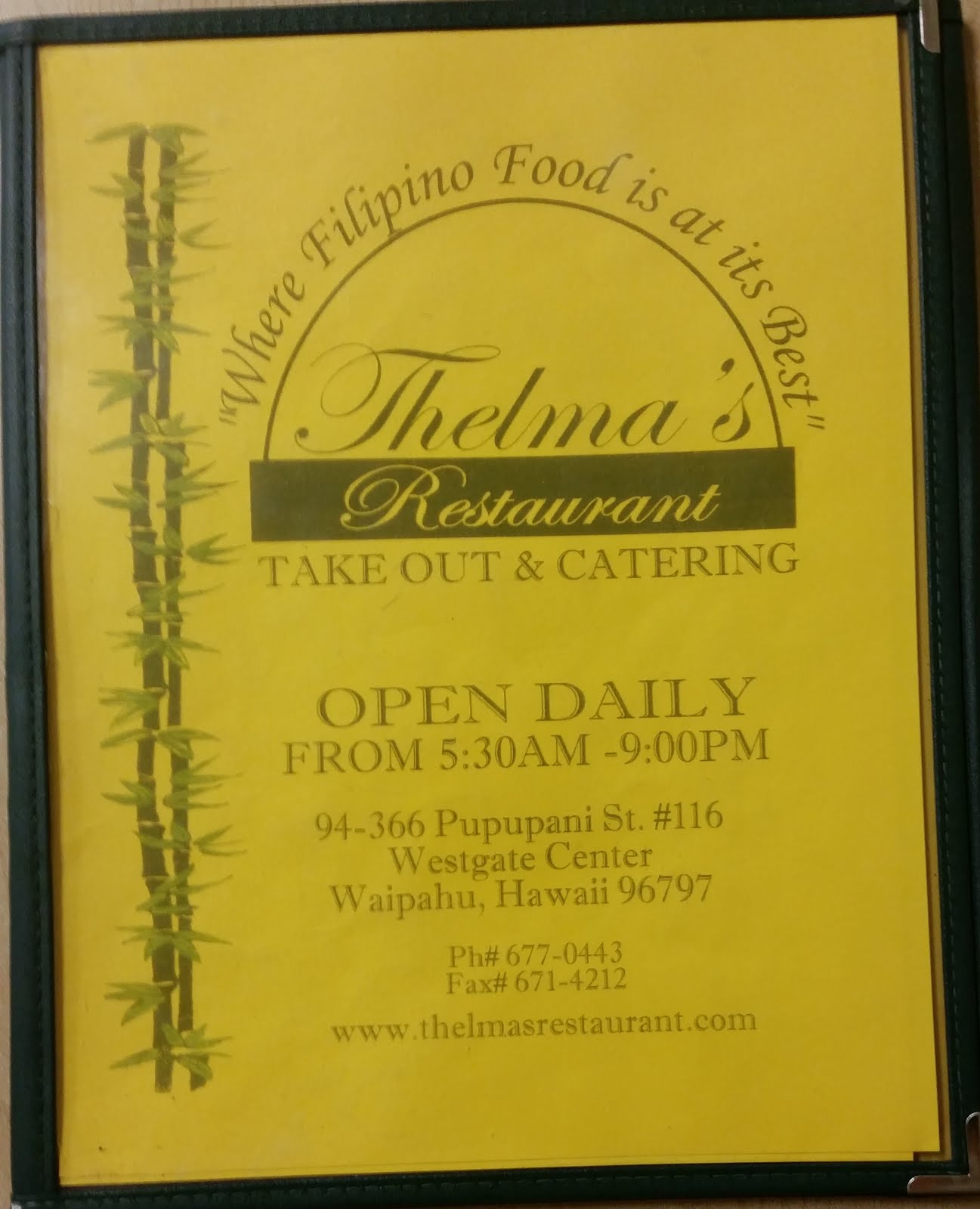 My Summer Vacation Thelma's Restaurant