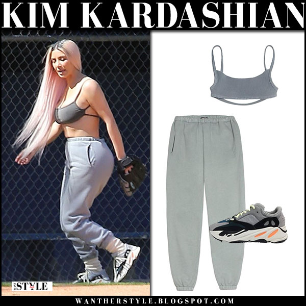 Yeezy Kim Kardashian Grey Joggers Yeezy Adidas Kim Kardashian