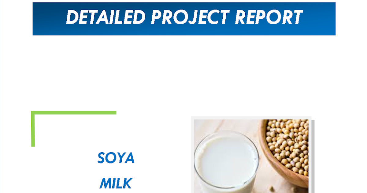 Soya Milk Processing Project Report Space Consultancy Services