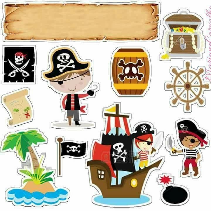 Baby Pirate Printable Cake Toppers. Oh My Baby!
