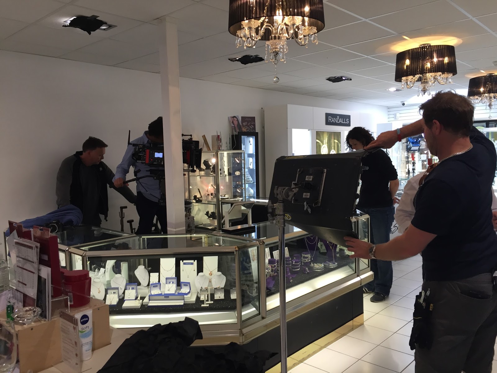 Randalls Jewellers Filming of Barclay Card at Randalls Jewellers