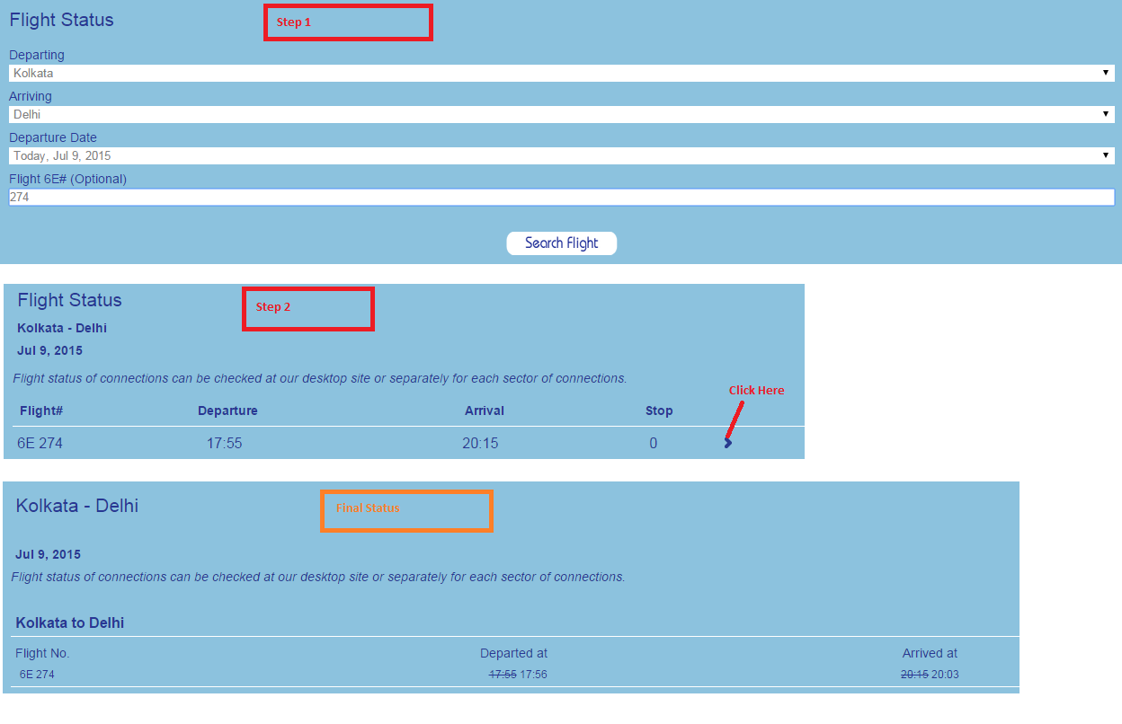 Indigo Airlines Tracking