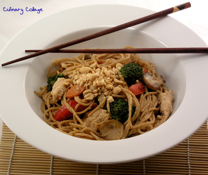 Culinary Collage THAI PEANUT CHICKEN PASTA